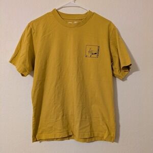 NARUTO Uniqlo 20th Anniversary Graphic Tee Mustard Yellow Men's Medium